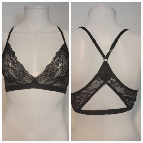 City Streets Other - New City streets M black lace Criss-cross back bralette
